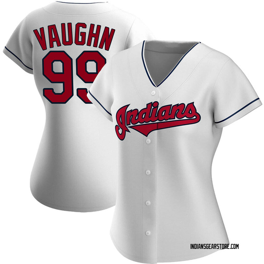 Women's Ricky Vaughn Cleveland Guardians Authentic White Home Jersey